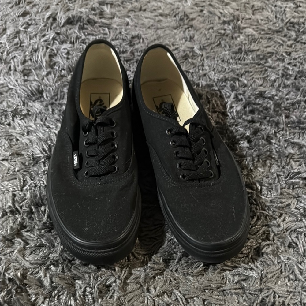 Vans Black Canvas Sneakers with Waffle Sole